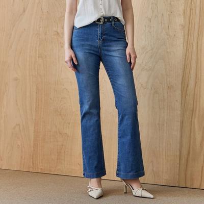Hidden Banding Slim Bootcut Denim Pants Ze06ql400na