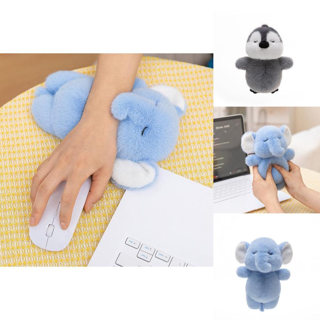 Small Pig Cartoon Plush Wrist Rest With Short For Office Comfort