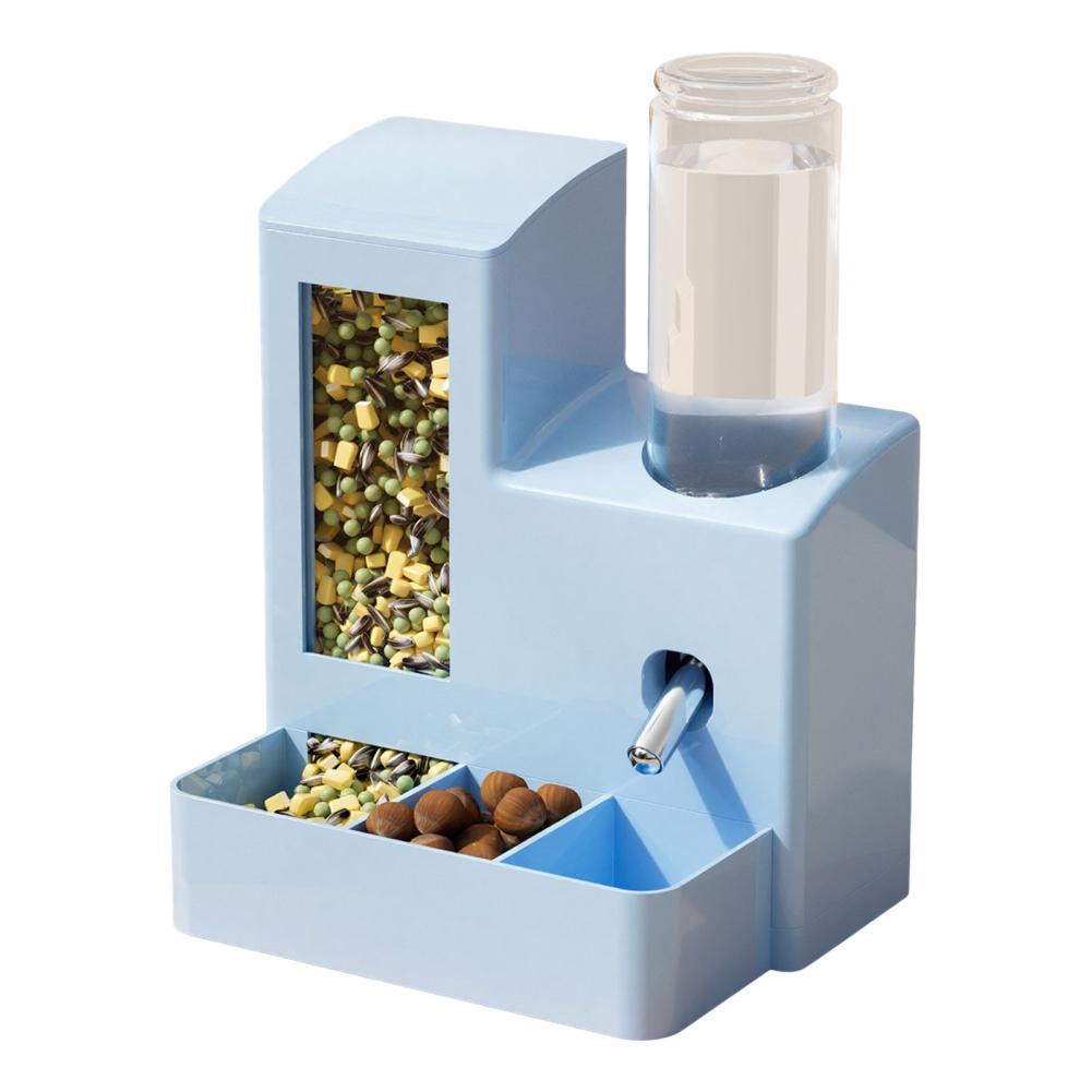 Automatic Hamster Feeder 3 In 1 Food And Water Dispenser 3-Cell Feeding Station with 125ml Bottle for Home Small Animal