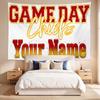 Kansas City Chiefs (1) Benutzerdefiniertes Namens-Wandteppich Wandbehang Wandteppich Wandkunst Dekor für Schlafzimmer Wohnzimmer