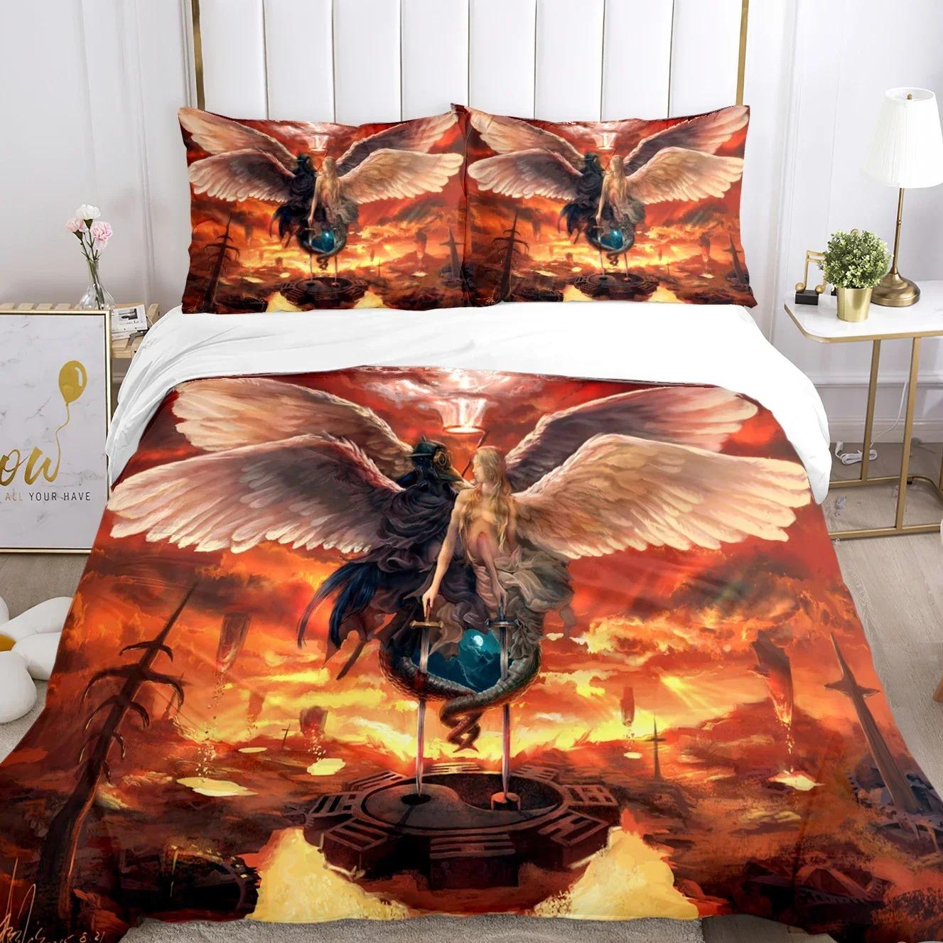 

Comforter Angel Warrior Mythical Comforter Bedding Sets Soft And S For Teens Single Double Queen King Comforter (quilt)-EU Single(135*200cm)3pcs