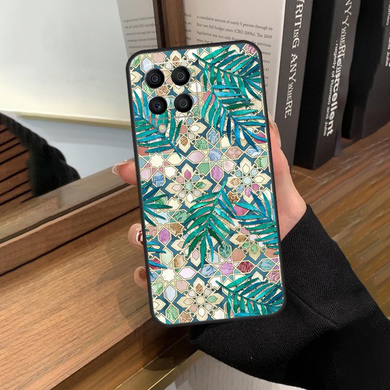 Muted Moroccan Mosaic Tiles Case For Samsung Galaxy M31 M21 M11 M20 M23 M54 M14 M34 M13 M52 M32 M12 M16 M36 M56 M15 M55