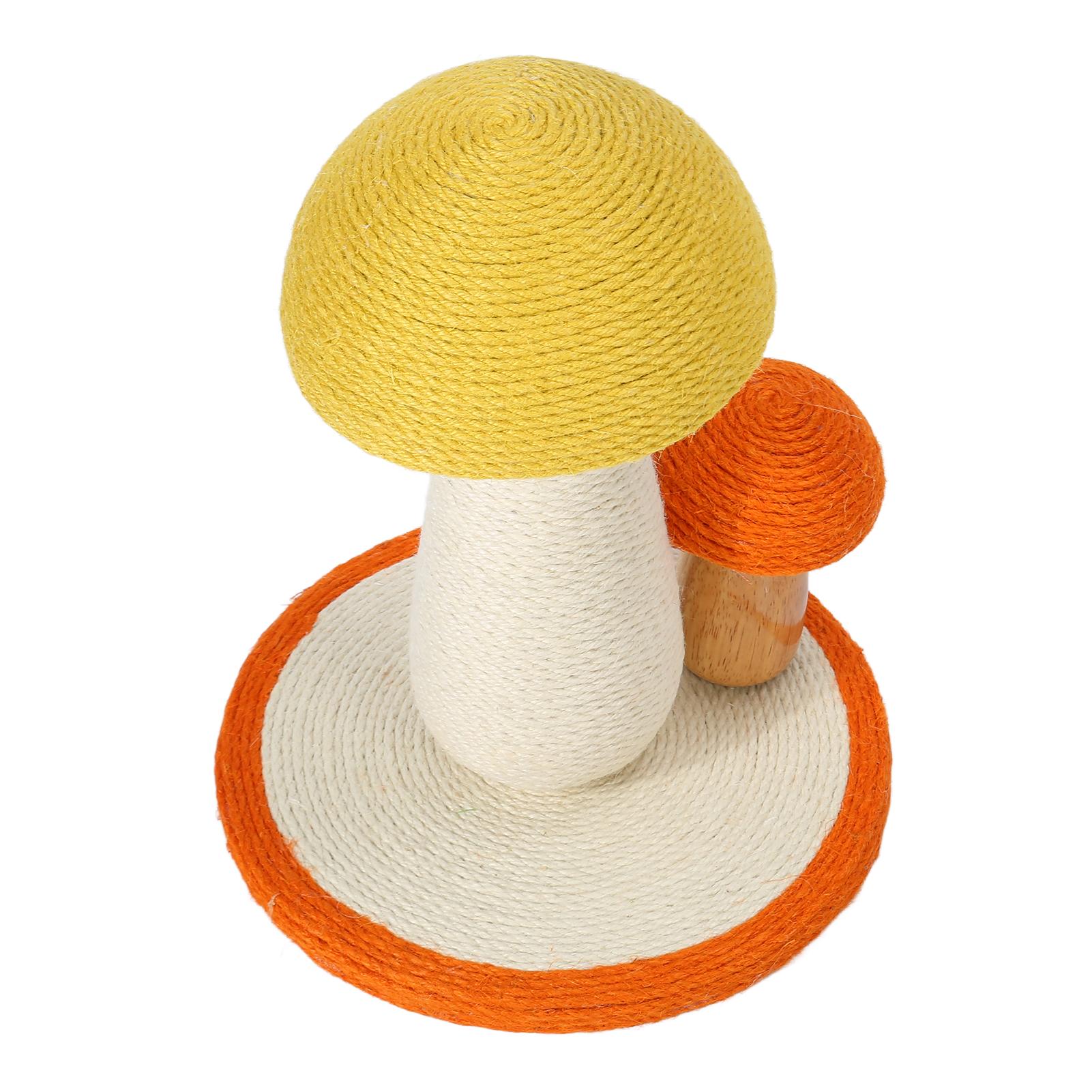 

Cat Scratching Post Claw Grinding Interactive Mushroom Shape Sisal Kitten Climbing Scratcher for Indoor