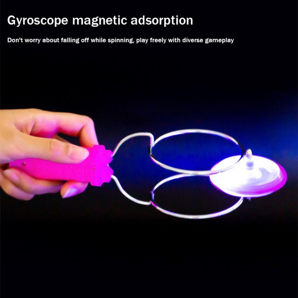 Plastic Magnetic Orbital Gyroscope Magnetic Adsorption Auto Glows Rotating Gyro Party Favors