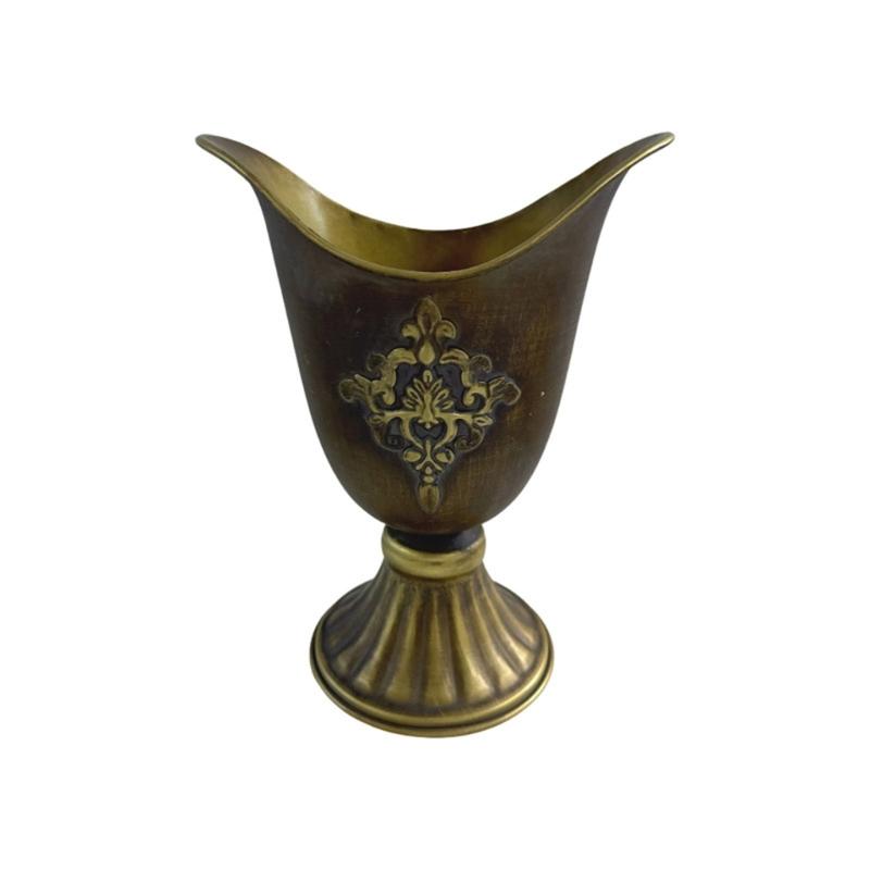 Antique Metal Flower Arrangement Vases Bronze Urn Planter Home Decors With Classical Embossed Pattern Outdoor Indoor Use