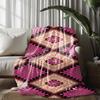 Geometric Pattern Blanket Microfiber Flannel Cover Blanket Bedroom Living Room Sofa Soft And Comfortable Home Decoration