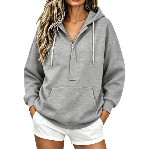 Women's Color Hooded Long Sleeve Pullover Sweatshirt for Casual Everyday Wear