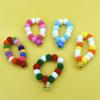 4pcs Festival Plush Pet Collars with Pompoms Bells Charm Colorful Furry Birthday Collar for Cats and Dogs