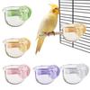 Parrot Feeder Birdcage Food or Water Dispenser Splash-proof Hanging Feeder Bowl with Clamp for Macaws Parakeets Cockatiels