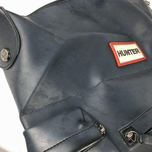 HUNTER Waterproof Wetsuit Fabric Backpack Daypack Dark Grey Logo(USED)