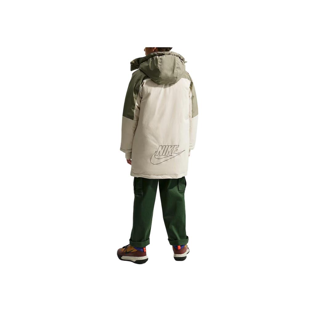 Nike Down Jacket Zipper Warm Color Block Duck Down Kids Jackets IR0027-111