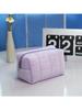 Purple Suede Cosmetic Bag High-grade Large-capacity Storage Bag