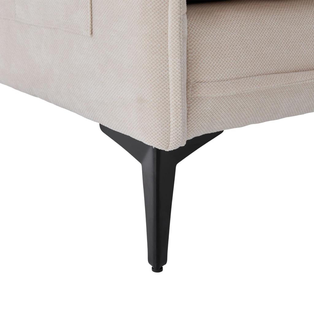 Modern double-sofa small fabric sofa armchair with storage side pockets and adjustable phone stand