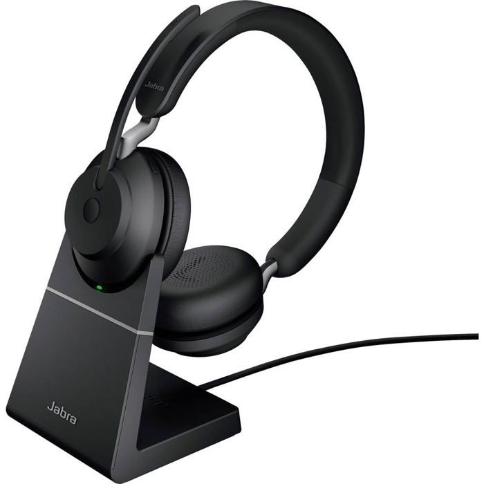 Jabra Evolve2 65 Headset - USB-A UC Stereo med ladestativ - Svart