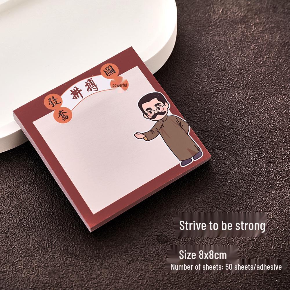 Celebrity Cartoon Sticky Notes - Motivational Reusable Stationery Gift for Students