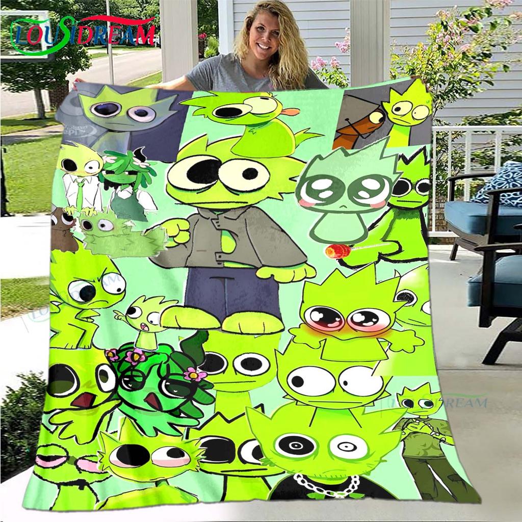 Fashion S-Sprunki Incredibox Game Four Seasons Blanket Sofa Cover Travel Bed Plush Blanket Travel Office Break Blanket Gift