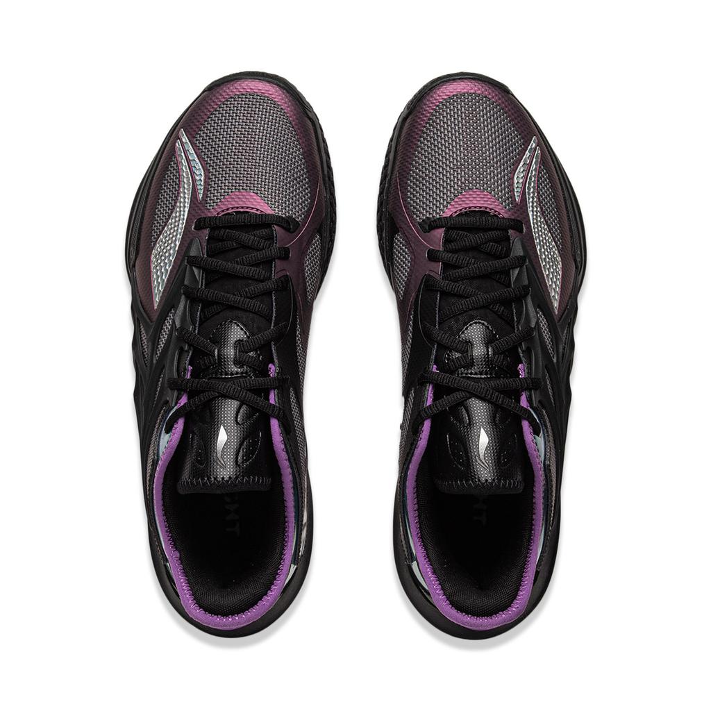 Li Ning Velocidad 12 Amortiguación Antideslizante Resistente a la Abrasión Transpirable Rebote Agarre Caña Baja Zapatillas de Baloncesto para Hombre ABAV069-3