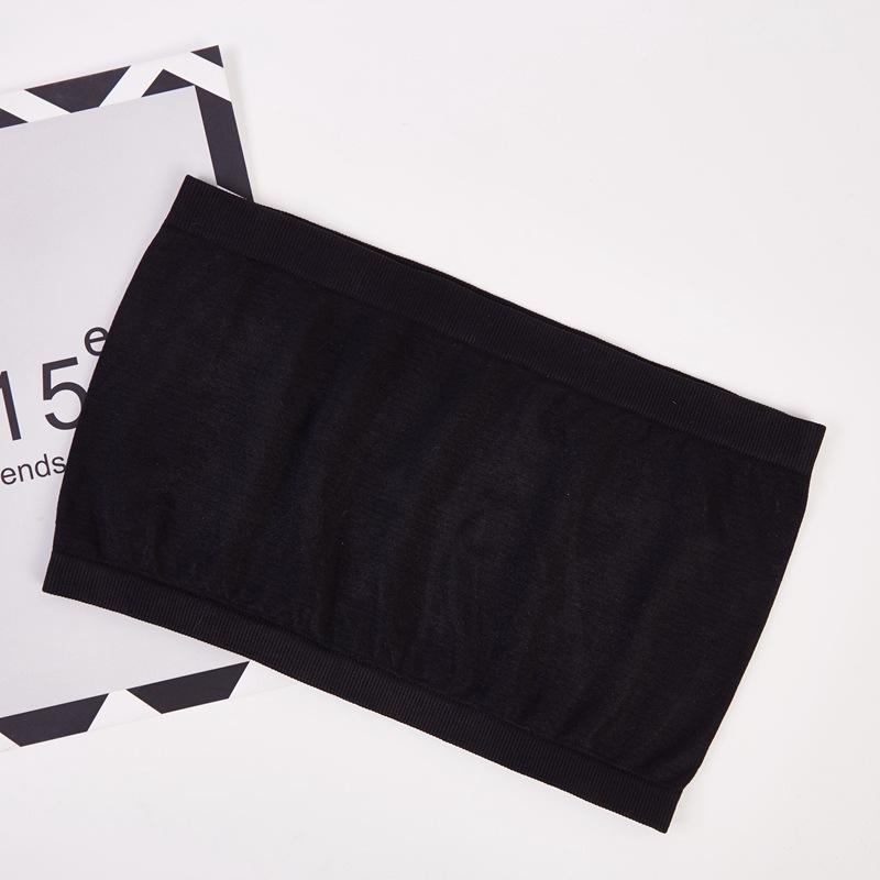 

Бесшовный цельный спортивный бюстгальтер Tube Top - красивая спина, удобная посадка для женщин One Size чёрный