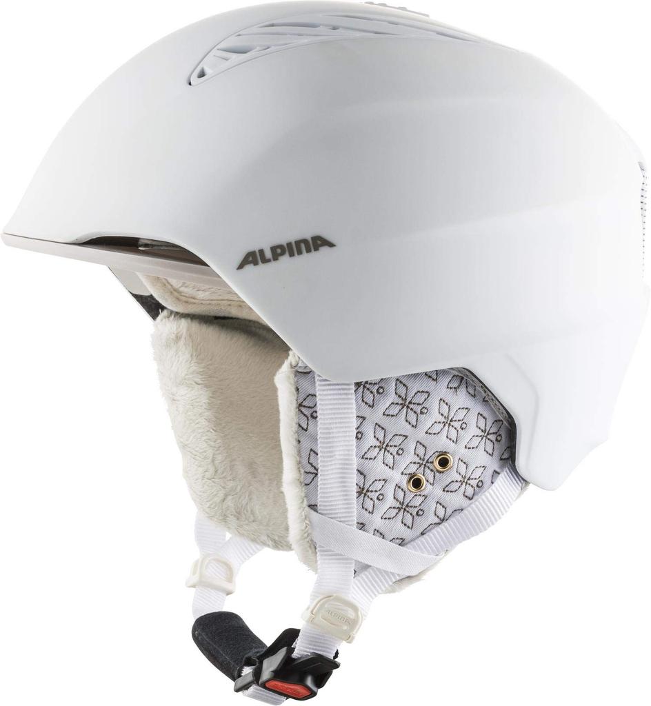 Alpina Adult with Openable GRAND Sizes Cm Ski/Snowboard Helmet, Matte, Adjustable, Ventilation, White/Prosecco Matte, 54-57