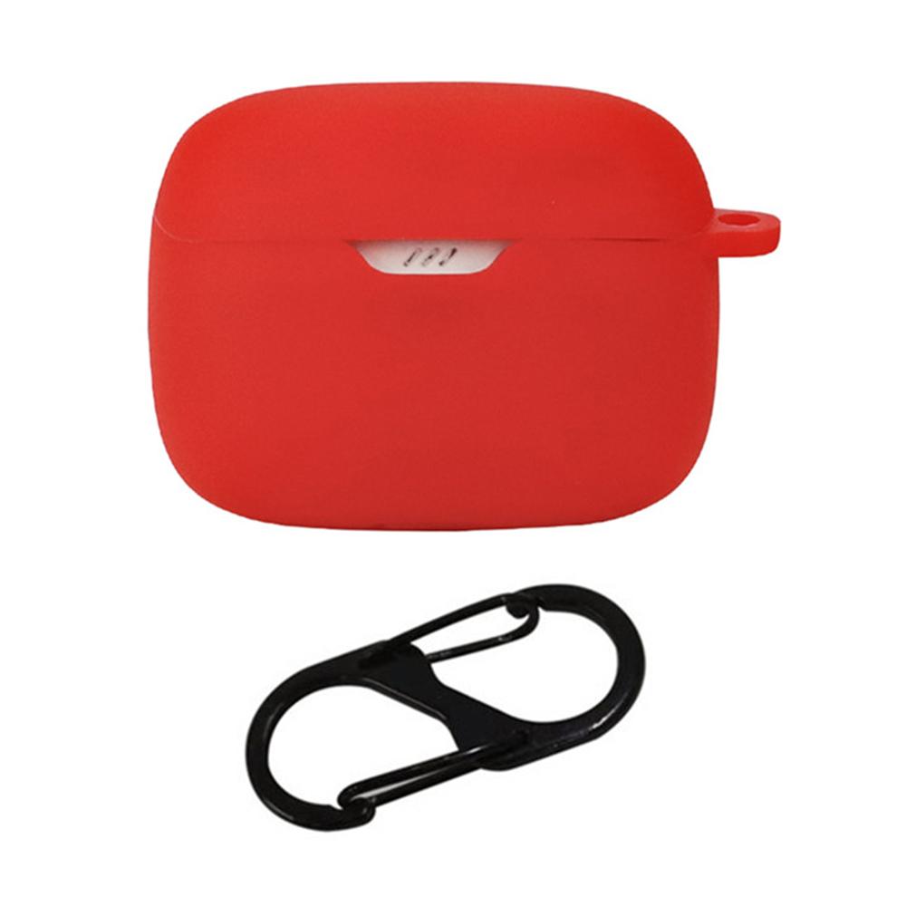 For JBL Tune 245NC Silicone Case with Anti Lost Buckle Bluetooth-Compatible Earphones Protective Cover