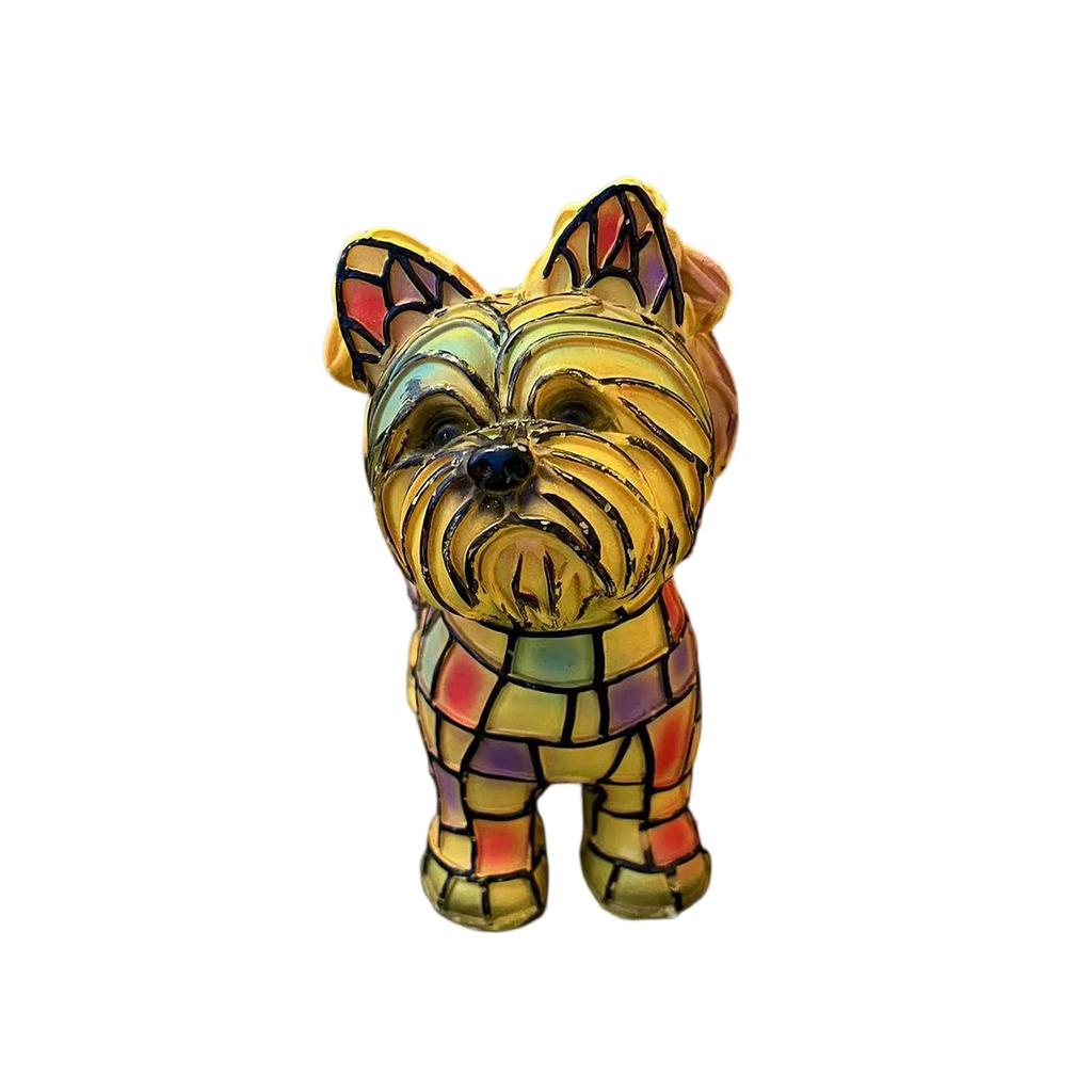 Dog Series Art Night Light, French Lamp, Corgi Lamp, Stained Resin Tabletop Night Light, LED Cute Pet Table, Vintage Animal Home Decor