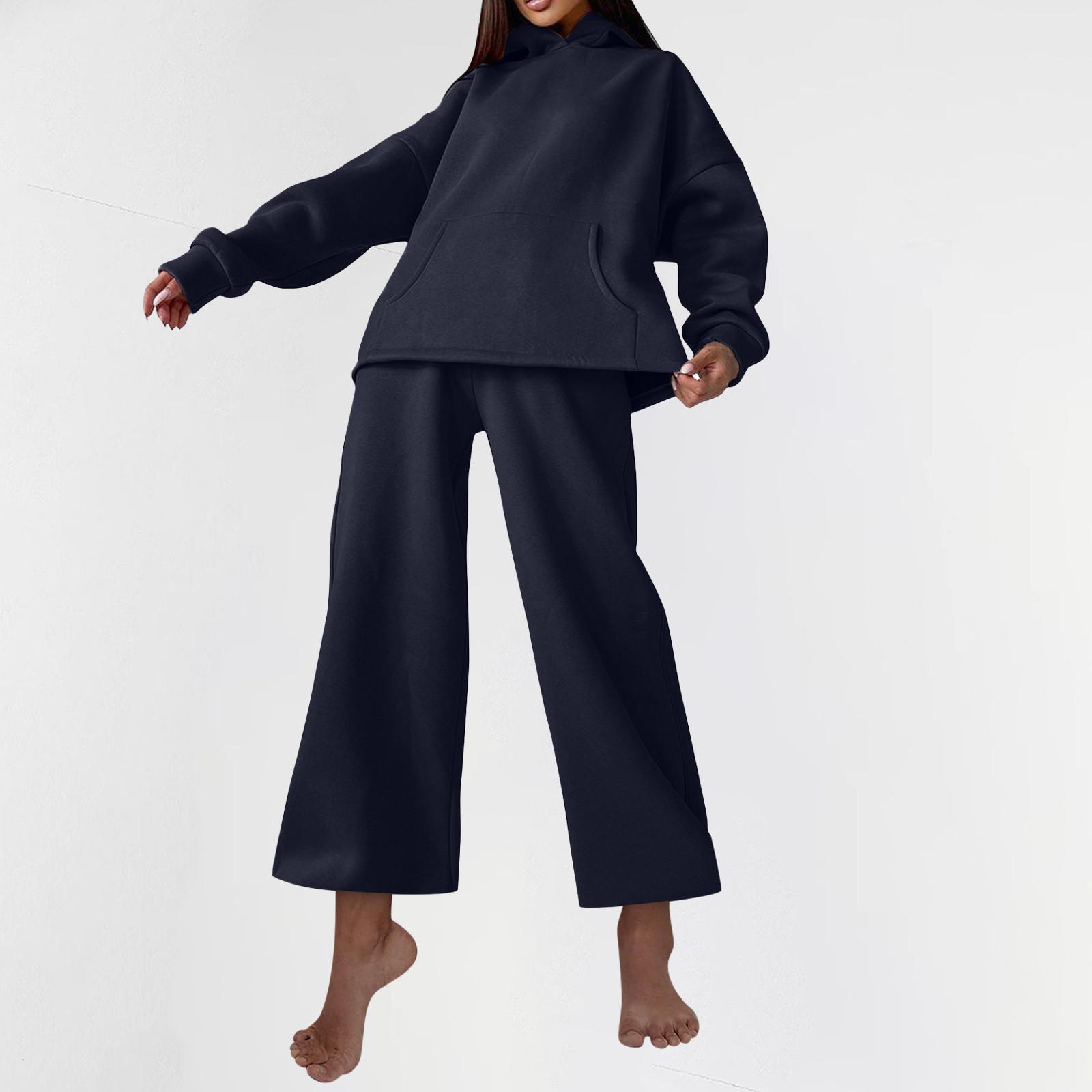 

Летний женский однотонный топ на молнии с длинными рукавами, повседневные брюки с эластичной завязкой и карманами, спортивный стиль для отдыха, свободный мягкий костюм из двух предметов L