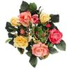 Romantic Wreath of Pink and Yellow Roses, Diameter 30cm
