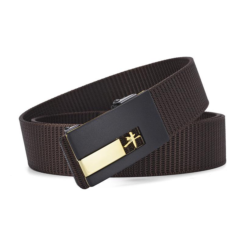Zodiac Toothless Canvas Belt Simple Automatic Buckle Imitation Nylon Belt Casual Men'S Belt