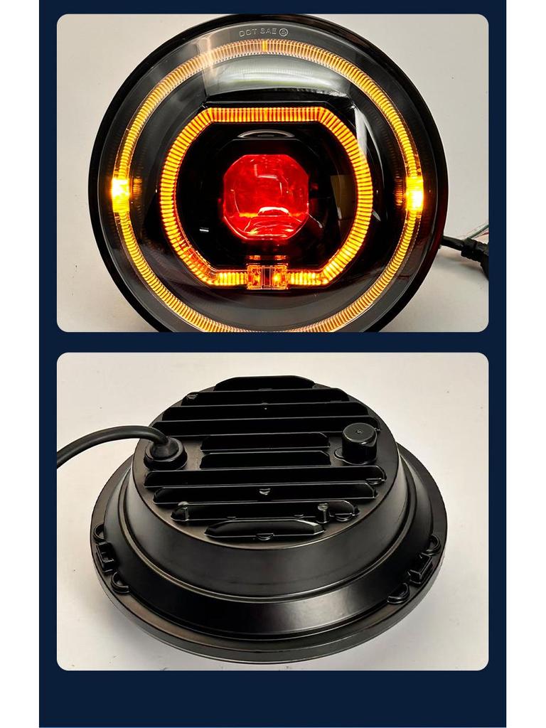 7-Inch LED Daytime Running Lights & Turn Signal Headlights for Jeep Wrangler