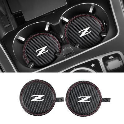 Fairlady Z Kompatibler Auto-Getränkehalter Wärme FAIRLADY Z Z34 Z33 NISMO Geräuschschützt Getränk Wasserdicht und Fleckenfest Auto-Becherunterlage mit Vibration 2 Stück Z
