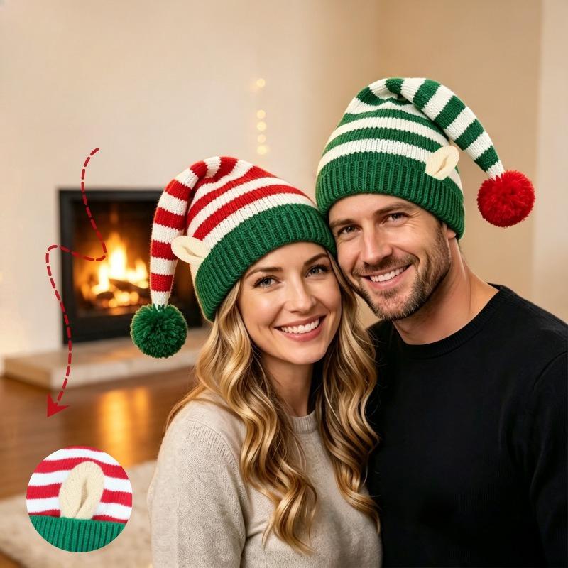Fashion Able Fairy Ear Pom-pom Christmas Hat Warm Yarn Party Hats
