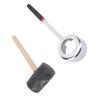 Coconut Opener Tool Set with Hammer Stainless Steel Food Grade Coconut Breaker Kit with Wooden Handle for Shop