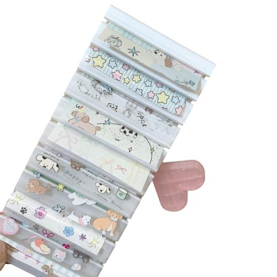 Nail Art Transfer Foil Storage Box with 10 Compartments Plastic Nail Foil Rolls Decals Organizer Case DIY Salon Dust-Proof Manicure Art Foil Box B