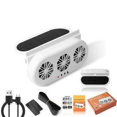 Car Window Ventilator Silent Solar Exhaust Fan Air Circulation Fan Solar Charging Car Ventilation Fan 2.4V Car Cooling Fan