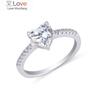 Sale 925 Sterling Silver 1ct Heart Cut Sona Diamond Very Shiny Anniversary Birthday Gift Fine Jewelry