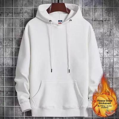 Felpa con cappuccio da uomo Autunno/Inverno Spessa in puro cotone 360g con velluto - Calda, Versatile, Vestibilità ampia per coppie