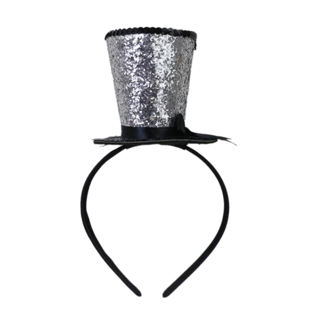 Kinder Vintage Fascinator Zylinder Exquisiter Glitzer für Teeparty Kinderkostüm Pillbox-Hut Kopfbedeckung für