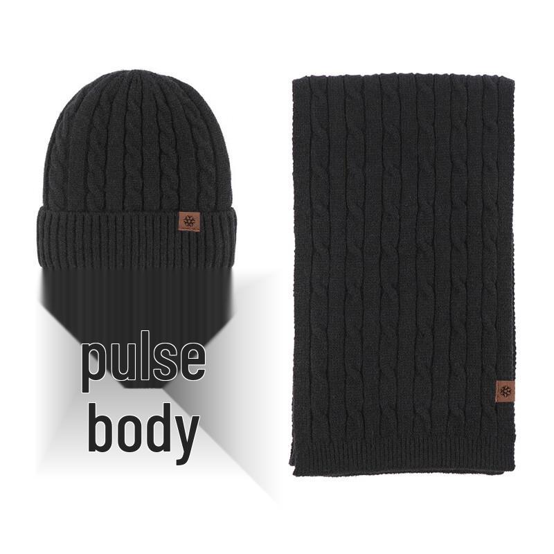 

Зимний вязаный набор HongXiyuan из 3 предметов: шапка, шарф и перчатки Three-Piece Set