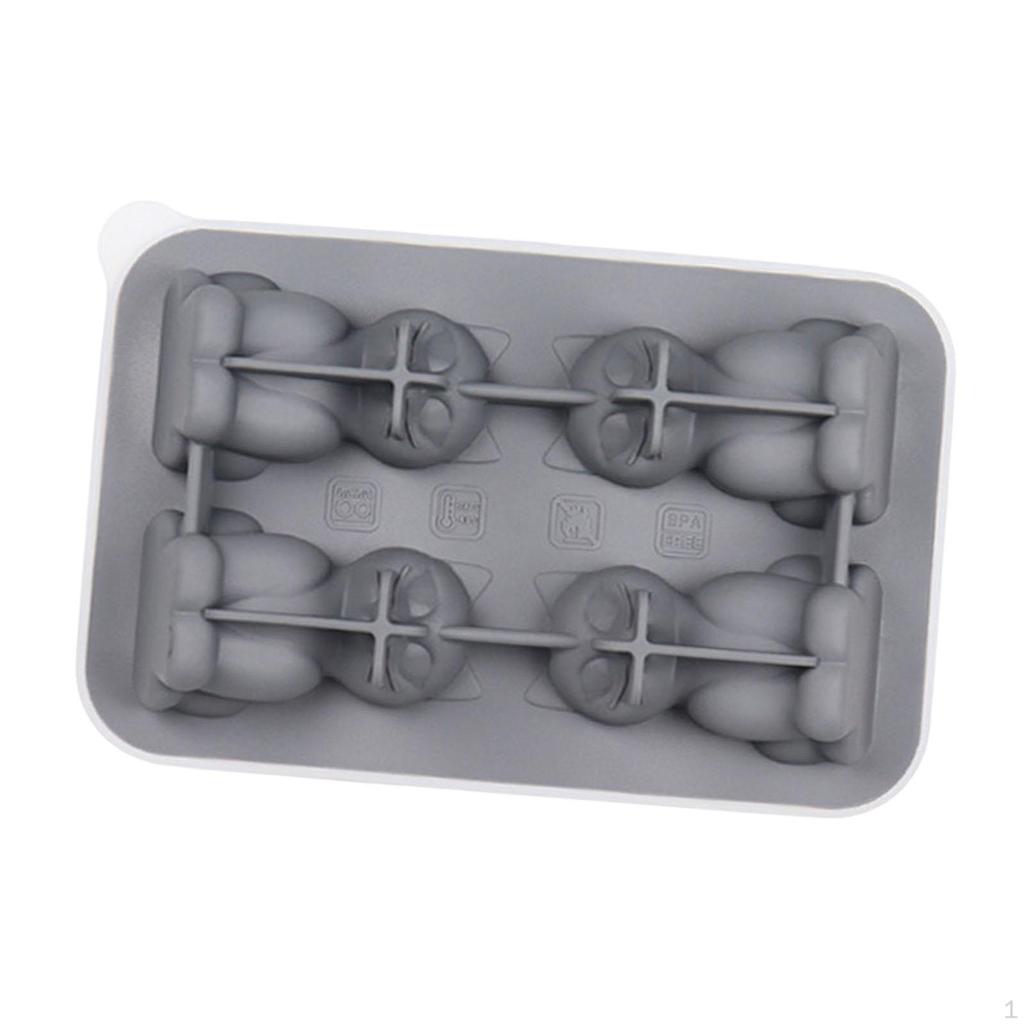 Silicone Chilled Cube Tray Portable DIY Making Tool for Tea Drink Juice black
