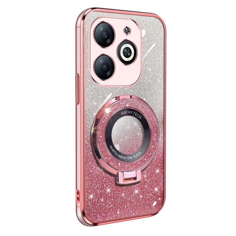 Compatible with Transsion HOT40 Electroplated Glitter Phone Case, SPARK GO 2026 Stand, NOTE30 Shockproof Protective Case
