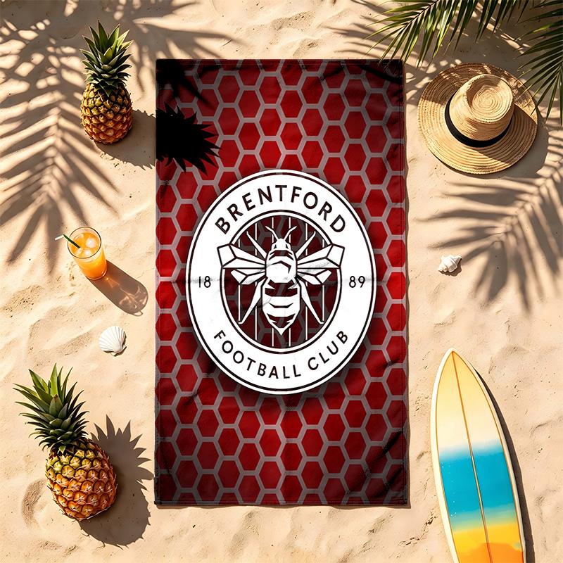 Brentford Football Club (5) Theme Beach Towel Sand Resistant Soft And Comfortable Suitable For The Pool Camping Yoga And Diving A Travel