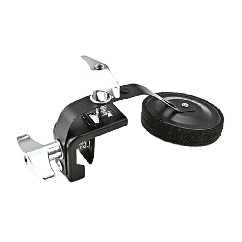 Black Metal Plus Felt Clamp-on Tone Control Muffler Snares Musical Part For Drum