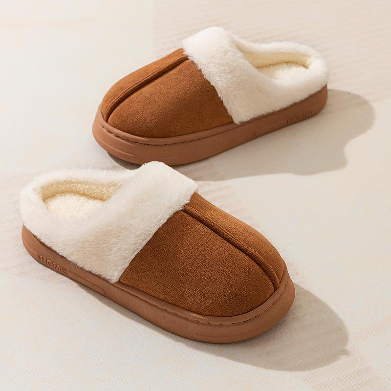 Fashion Fluffy Winter Slippers For Women Comfortable Warm Furry Fuzzy Home Shoes Woman Indoor Thick Sole Plush Slides Female