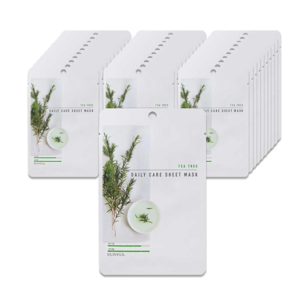 Eunyul Daily Care Tuchmasken-Packung Beruhigende Pflege 30 Stück Aloe+Gurke+Teebaum