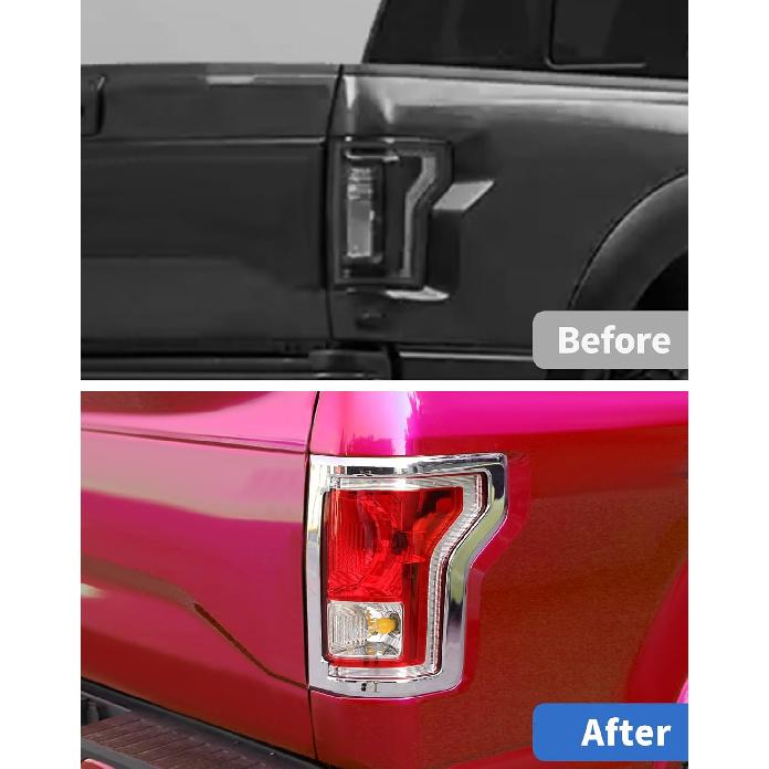 Rear Tail Light Trim Cover 2pcs Tail Light Lamp Cover Guard Trim Frame Compatible with Ford F150 2015-2020 Exterior Accessories Tail Lamp Shell