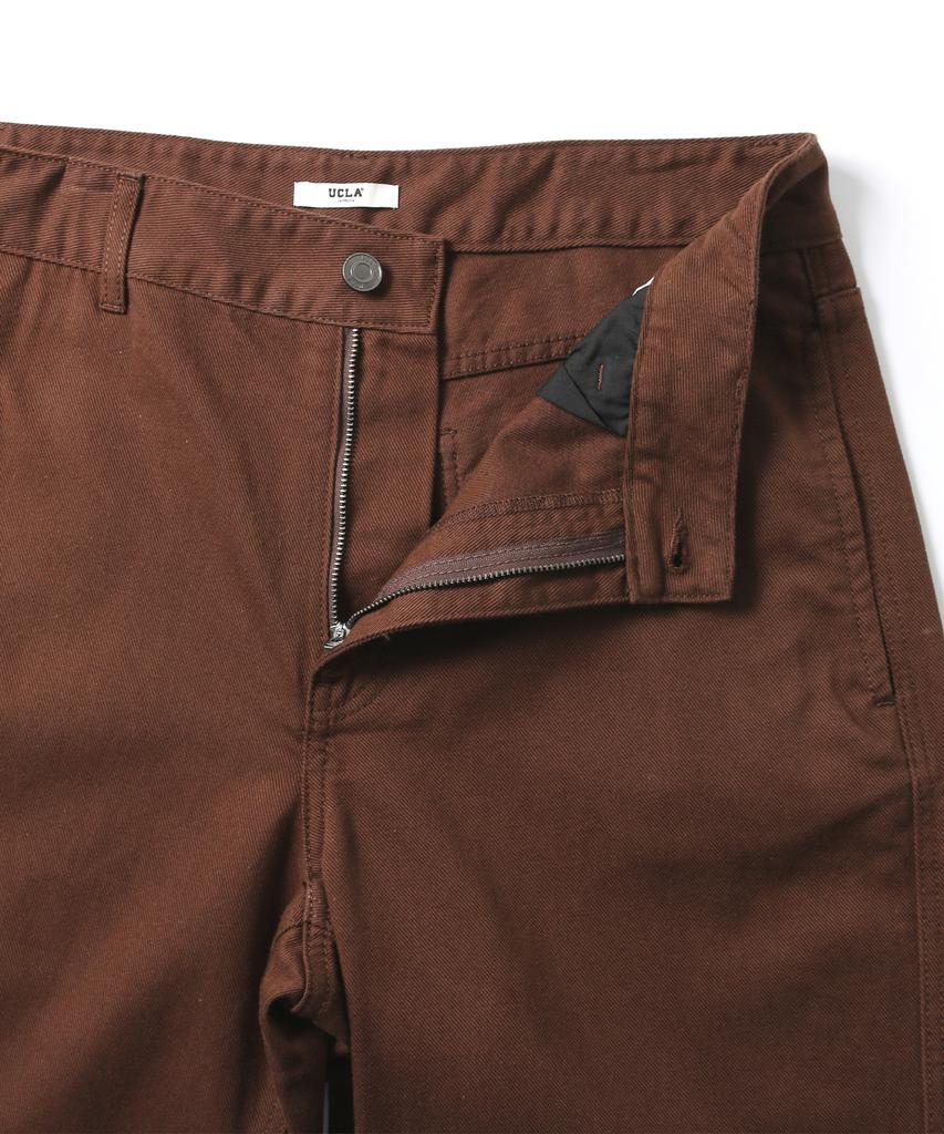UCLA Unisex Preppy Over-Wide Collar Denim Pants [Brown](Ub8Dp20_55)