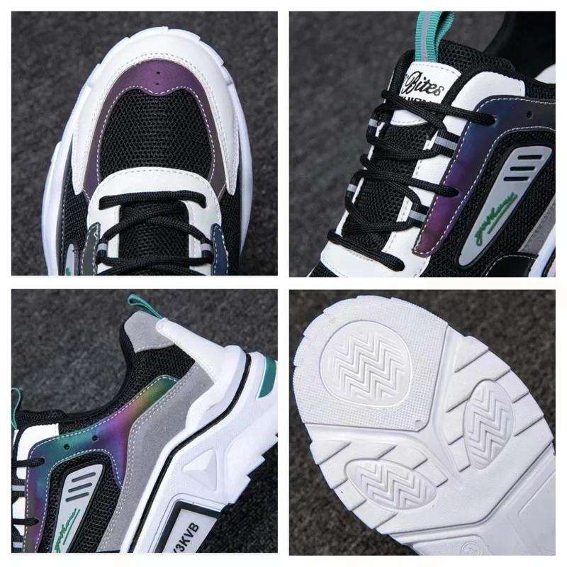 New Men's Sneakers Men Summer Lace-up Breathable Running Shoes Mesh Platform Shoes Men Comfort Casual Shoe Tenis Masculino
