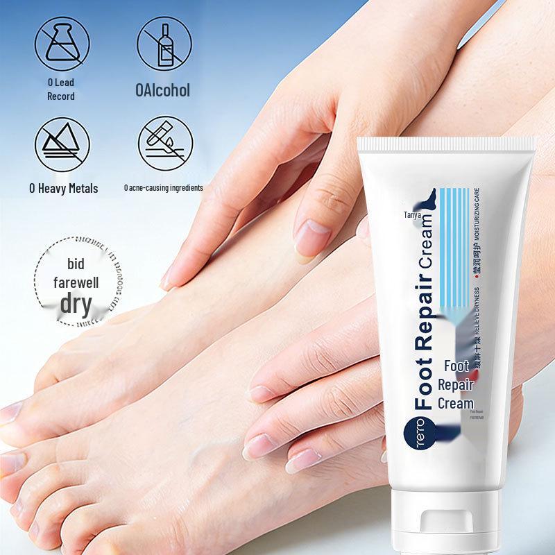 Explore Elegance Foot Repair: Hydrating Heel and Hand Cream for Moisture, Anti-Cracking, and Dryness Relief.