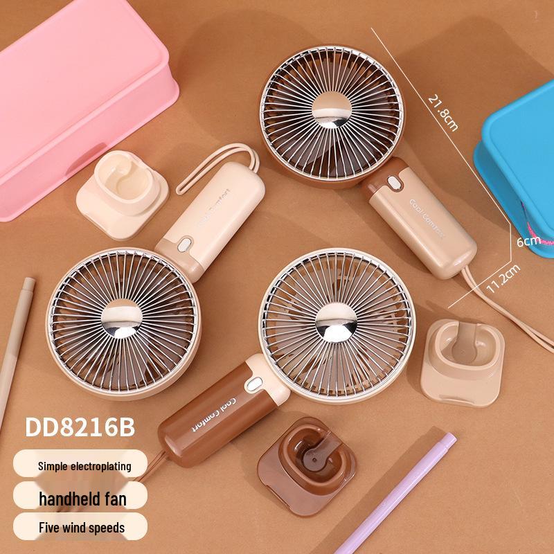 

2026 Handheld High-Power Small Fan with USB Charging, Phone Holder, and Light - Custom Logo Available Custom/Wholesale/Cross-border