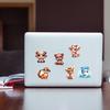 50 Niedliche Tieraufkleber mit großen Augen für Koffer & Laptops - Tiger- & Panda-Designs